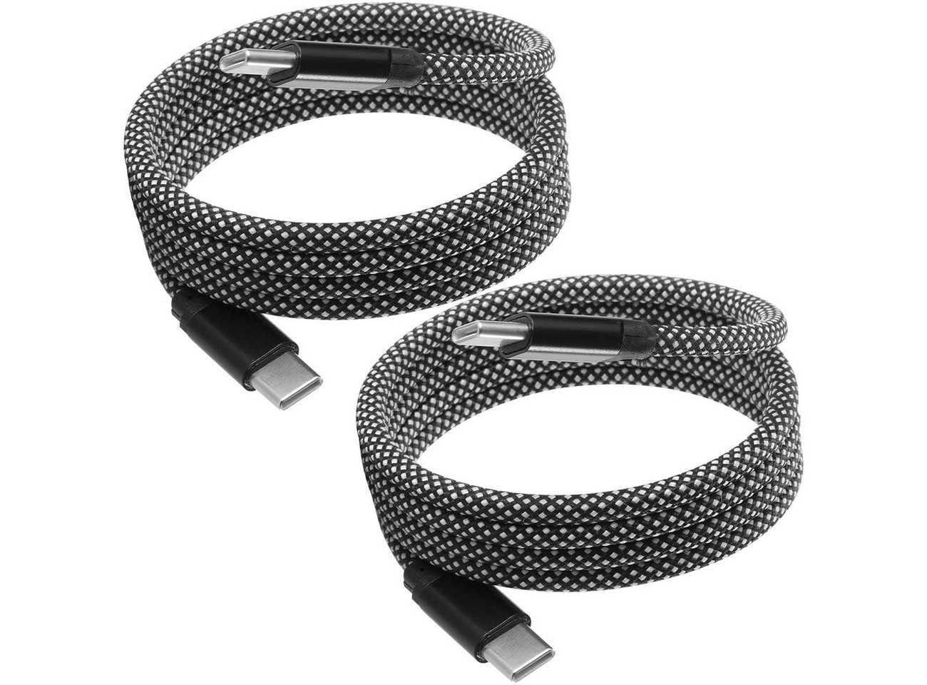 shop'n smile ideoon 100W USB-C Ladekabel 1m magnetische Aufrollfunktion Schnellladefähig USB-Kabel, Datenübertragung bis 480 Mbit/s, knotenfreies Aufrollen, 1m Bild 3