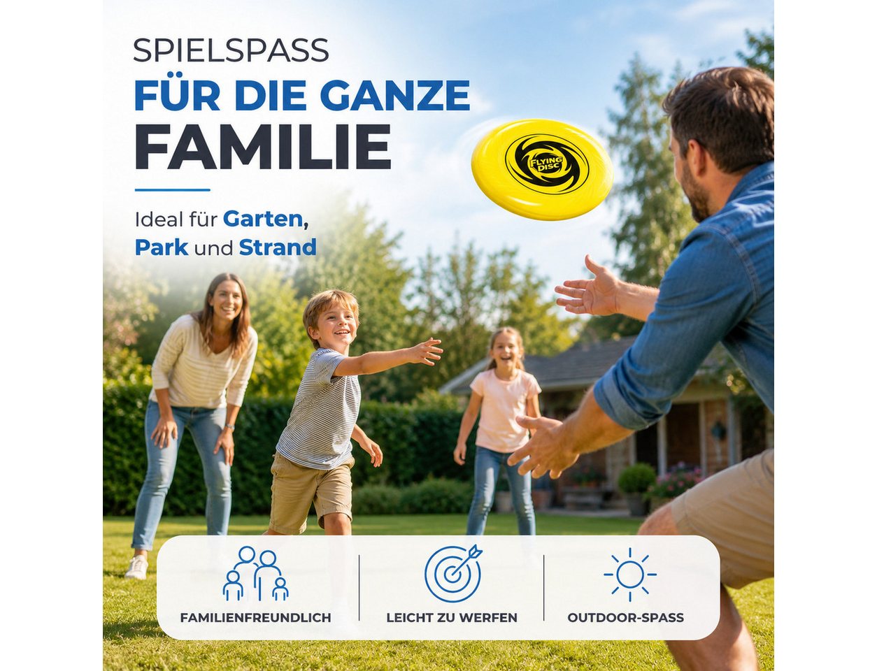 TK Gruppe Wurfscheibe Frisbee Wurfscheibe – Wurfring Garten-, Strand- & Outdoor-Spielzeug Bild 3