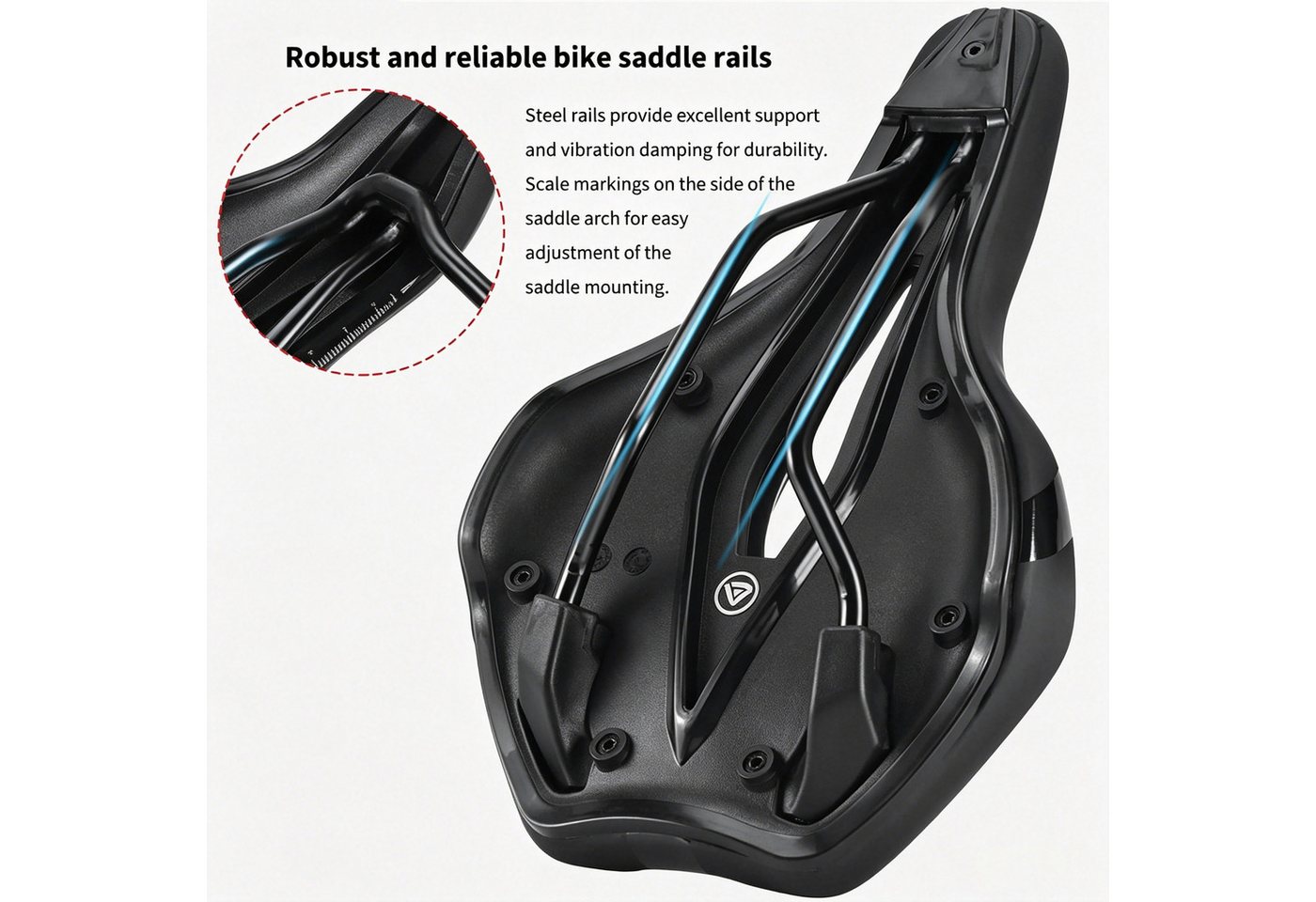 Luckice Fahrradsattel Universal Fahrradsattel mit Memory-Schaum für MTB Rennrad Gravel Ebike (Fahrradsattel Sattel Bikesattel Mountainbikesättel Ergonomisch Superleicht, 1-tlg., Lieferinhalt: 1 x Carbon Fahrradsattel), Memory Schaum Fahrradsattel Mountainbikesättel Universal Bild 4