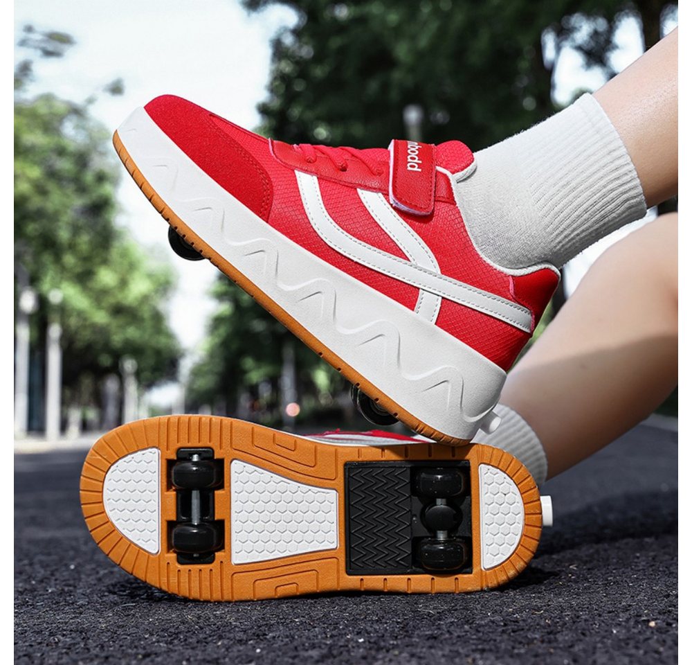HUSK'SWARE Rollschuhe, (rutschhemmende Sportschuhe Freizeitschuhe, Kinder Rollschuhe Sneaker Mädchen Jungen), 2 in 1 Freizeitschuhe mit einziehbaren Rollen Sportschuhe