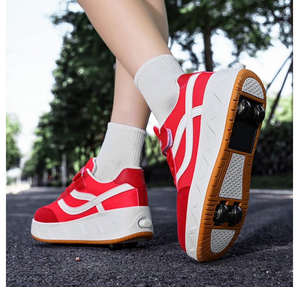 HUSK'SWARE Rollschuhe, (rutschhemmende Sportschuhe Freizeitschuhe, Kinder Rollschuhe Sneaker Mädchen Jungen), 2 in 1 Freizeitschuhe mit einziehbaren Rollen Sportschuhe Bild 2