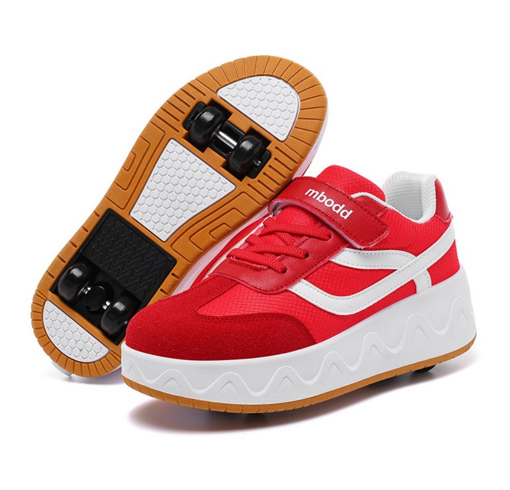 HUSK'SWARE Rollschuhe, (rutschhemmende Sportschuhe Freizeitschuhe, Kinder Rollschuhe Sneaker Mädchen Jungen), 2 in 1 Freizeitschuhe mit einziehbaren Rollen Sportschuhe Bild 3