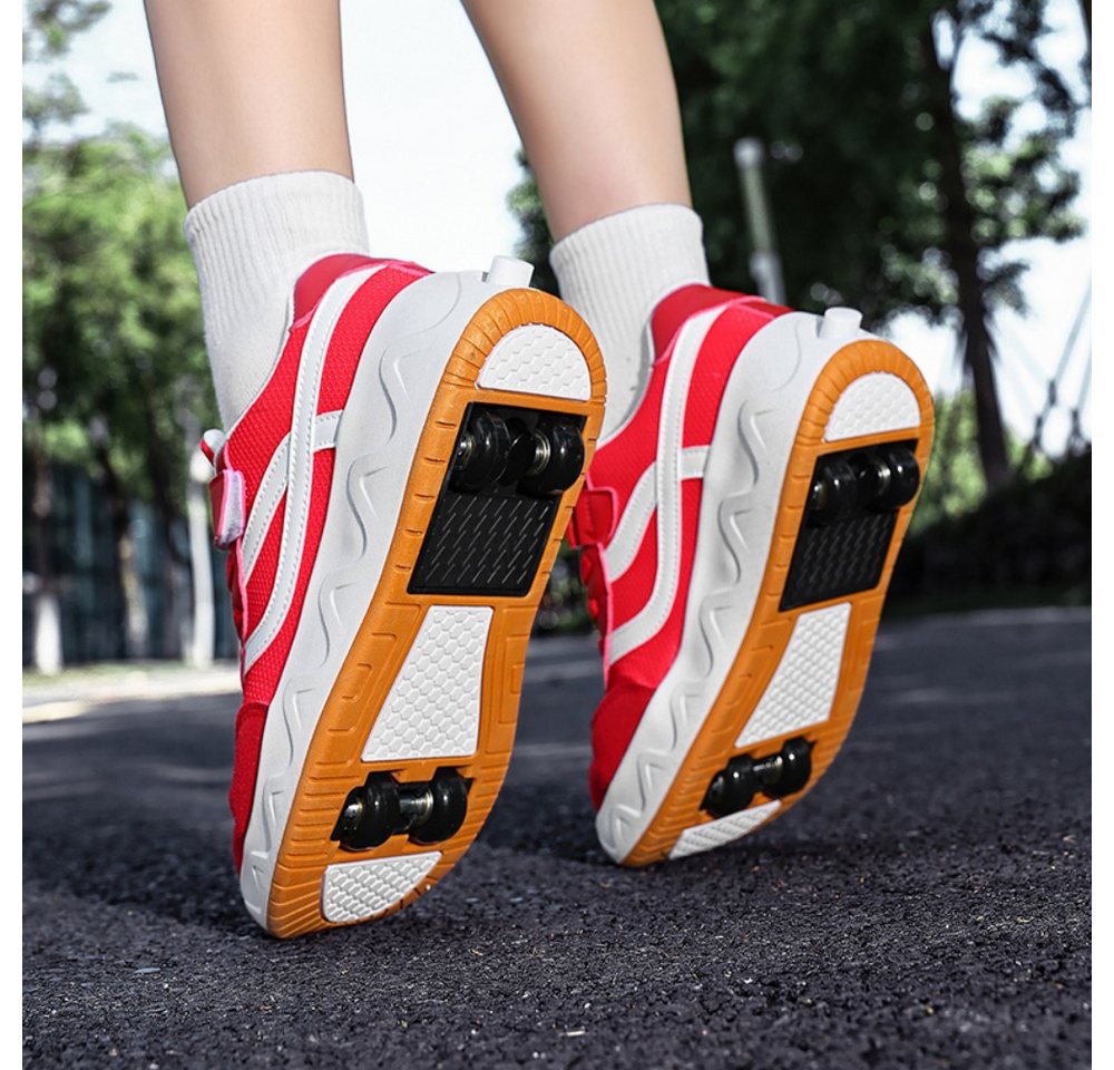 HUSK'SWARE Rollschuhe, (rutschhemmende Sportschuhe Freizeitschuhe, Kinder Rollschuhe Sneaker Mädchen Jungen), 2 in 1 Freizeitschuhe mit einziehbaren Rollen Sportschuhe Bild 4