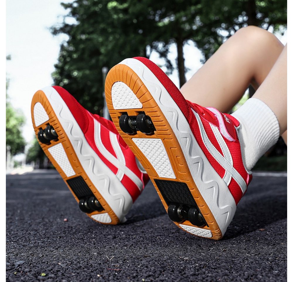HUSK'SWARE Rollschuhe, (rutschhemmende Sportschuhe Freizeitschuhe, Kinder Rollschuhe Sneaker Mädchen Jungen), 2 in 1 Freizeitschuhe mit einziehbaren Rollen Sportschuhe Bild 5