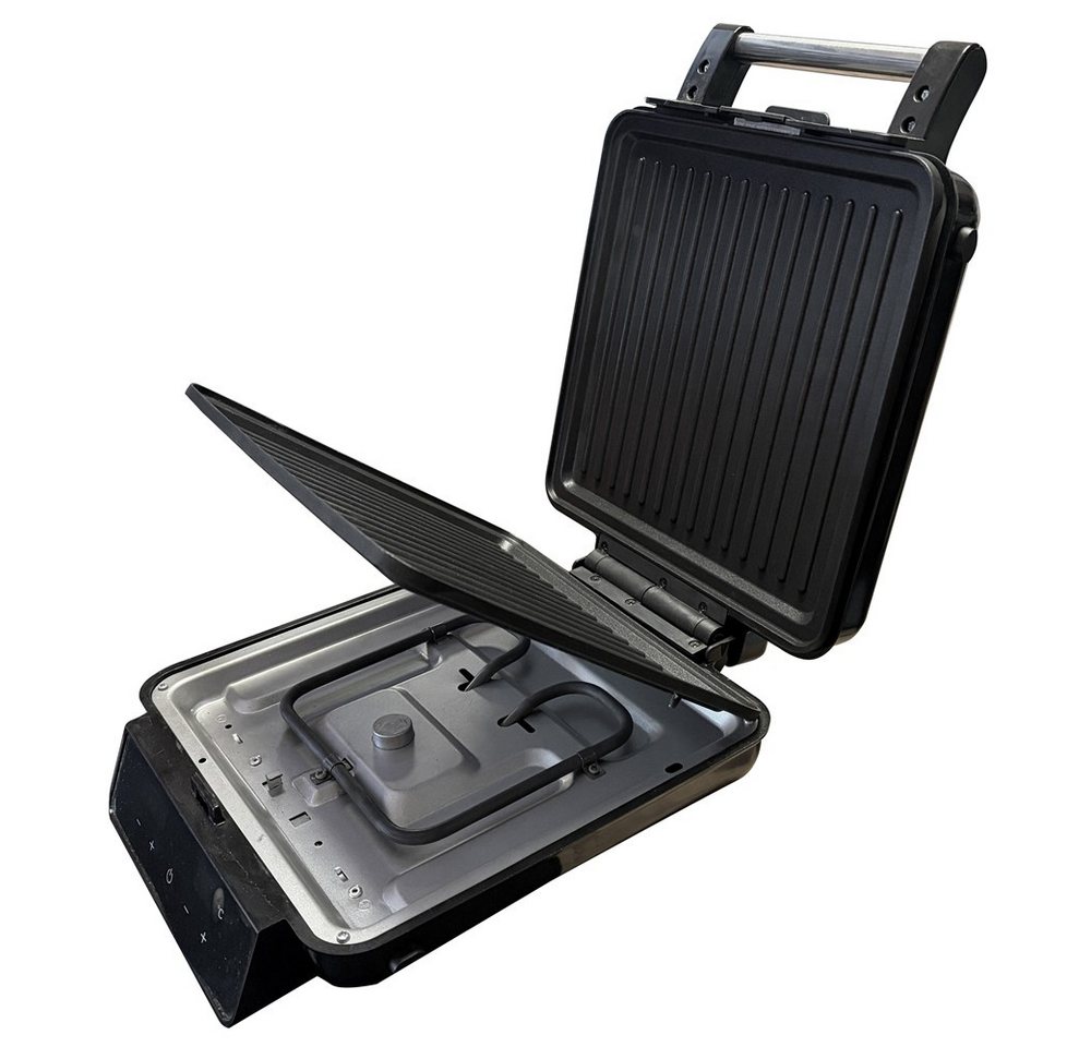 ADLER EUROPE 4-in-1-Sandwichmaker AD 3096 Sandwichtoaster, Waffeleisen und Kontaktgrill, 2200 W, Temperaturregelung, Antihaftbeschichtung, Schwarz/Silber Bild 3