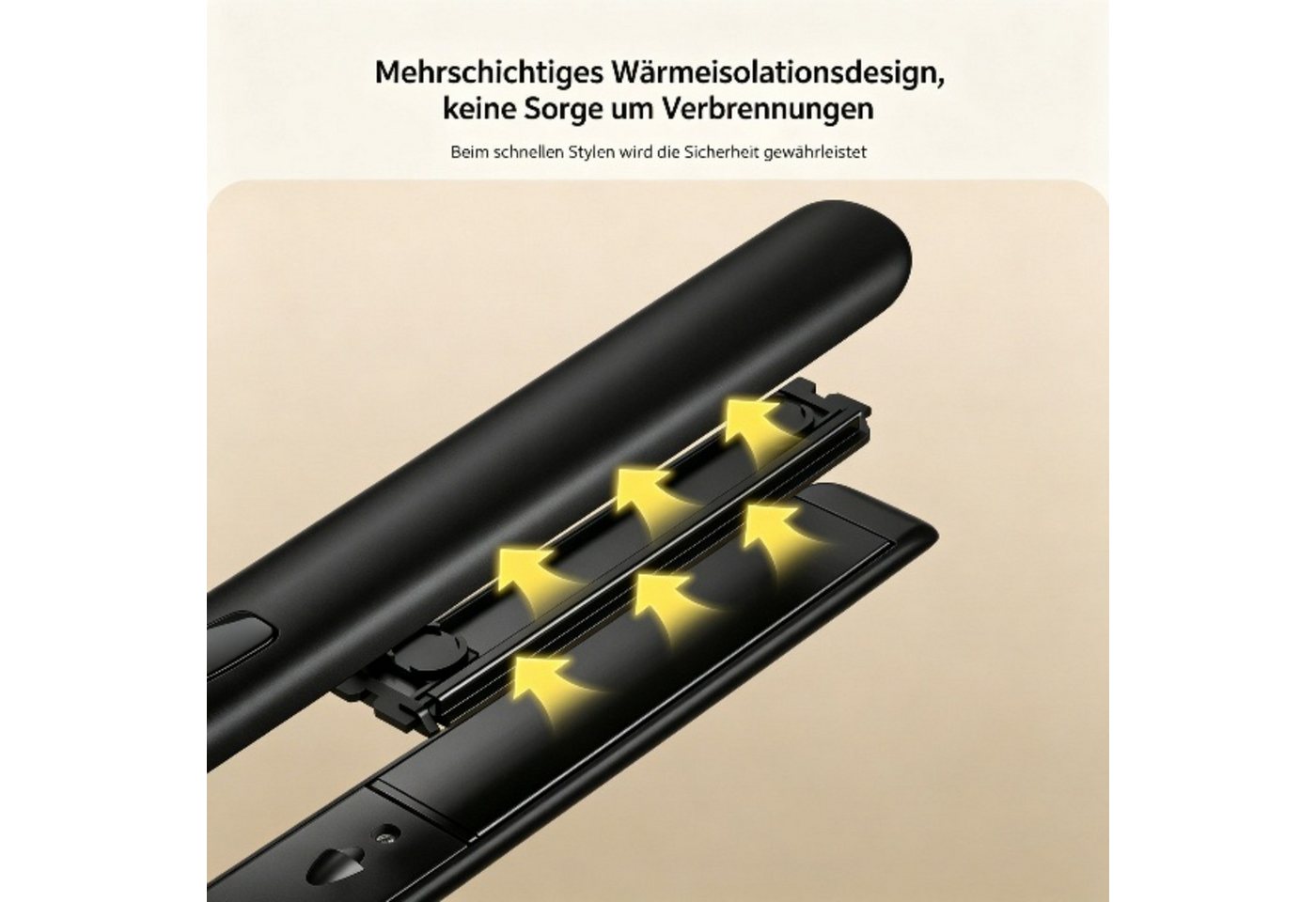 ibettertec Glätteisen Professionelles haarglätter mit 4 Temperaturregelung, Keramikbeschichtung, LCD Display,360° Drehkabel, Kompaktes Design, mit automatischem Schloss Bild 4