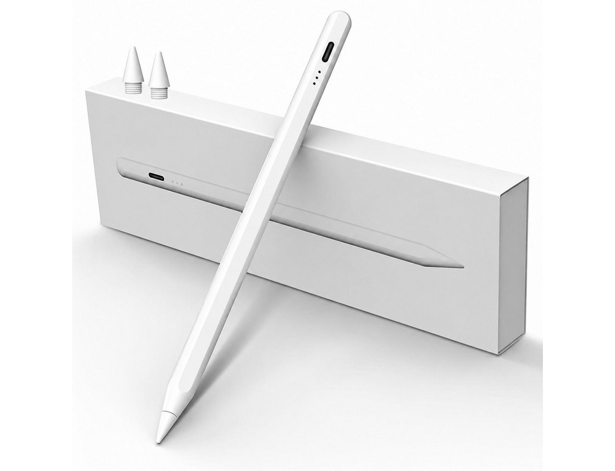 SpionProfi Eingabestift Stylus Stift für Apple iPad Tablet Touchscreen mit USB-C Schnellladung (1-St) Geeignet für Apple iPad 6, 7, 8, 9, 10, Mini, iPadPro Tablet
