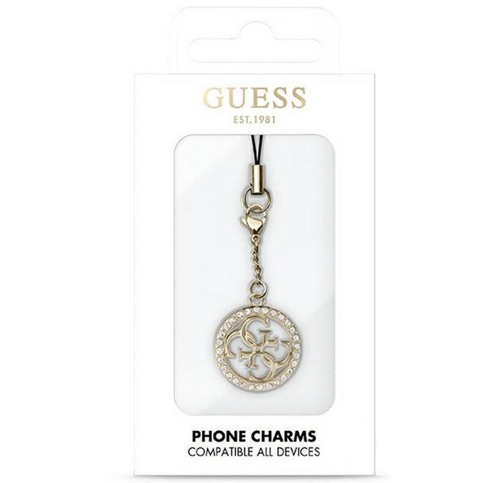 Guess Handykette Anhänger Handy-Anhänger Strass Kette goldfarbig Metall Bild 2