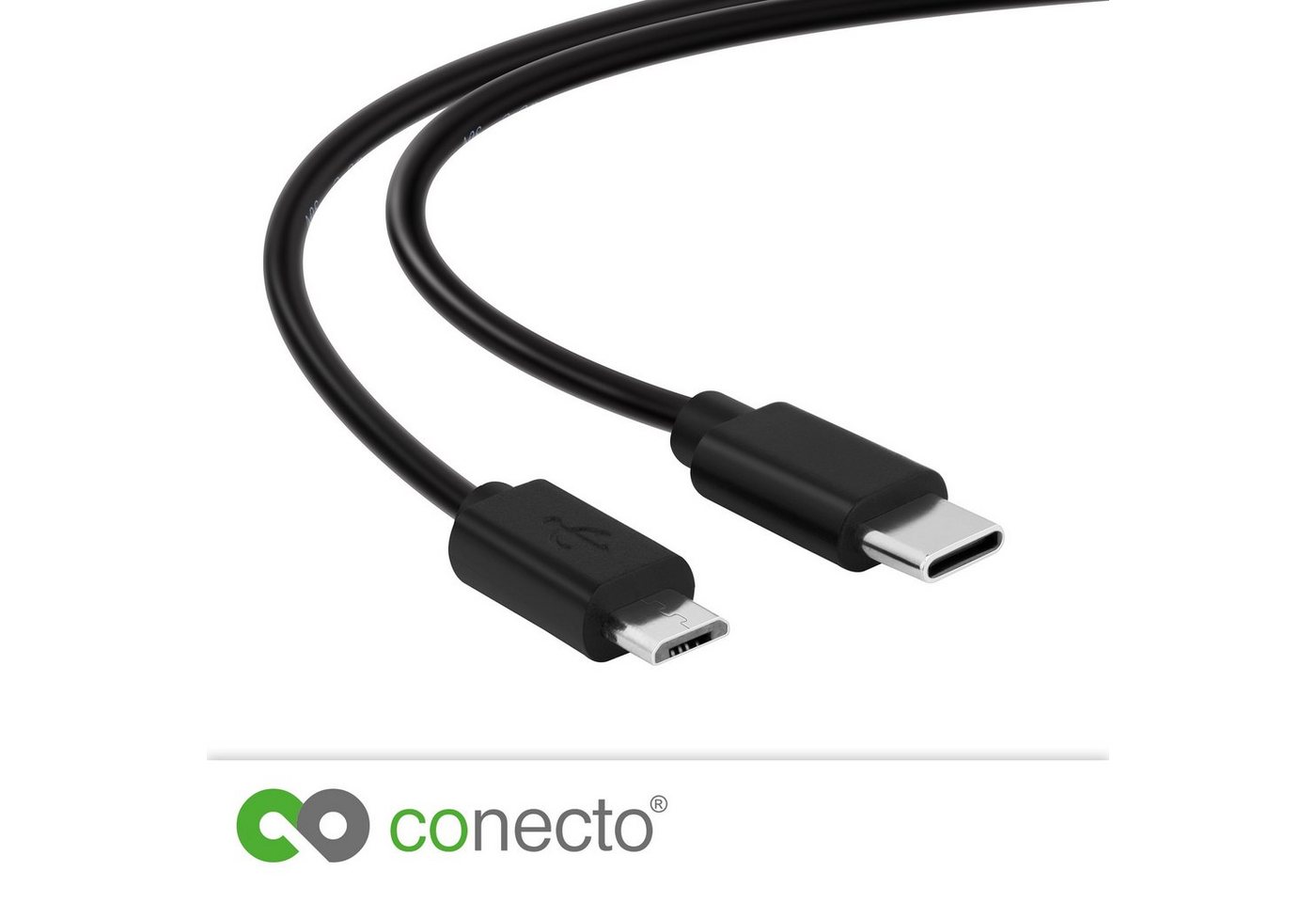 conecto USB 2.0 Verbindungskabel USB-C Stecker auf Micro USB Stecker USB-Kabel, (150 cm) Bild 2