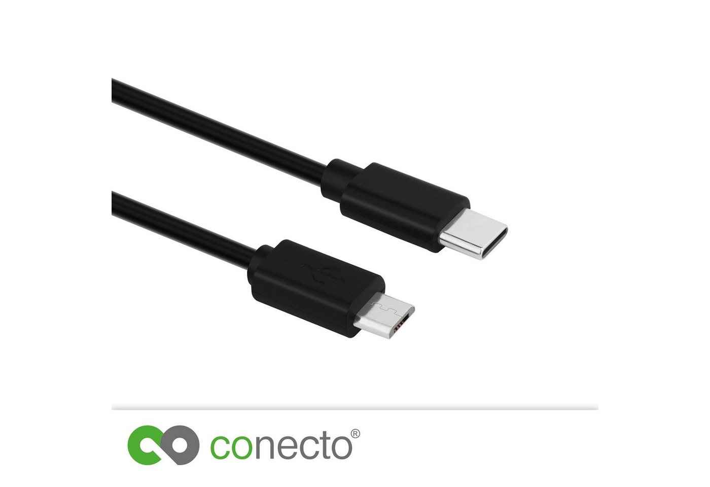 conecto USB 2.0 Verbindungskabel USB-C Stecker auf Micro USB Stecker USB-Kabel, (150 cm) Bild 3