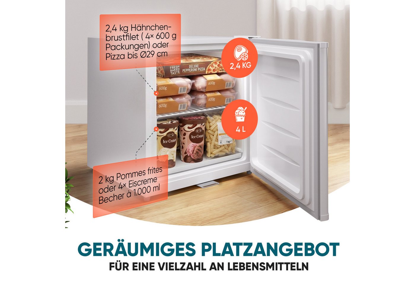 Stillstern Gefrierschrank GB 32.1, 51 cm hoch, 47 cm breit, 4 Sterne Technologie Bild 2