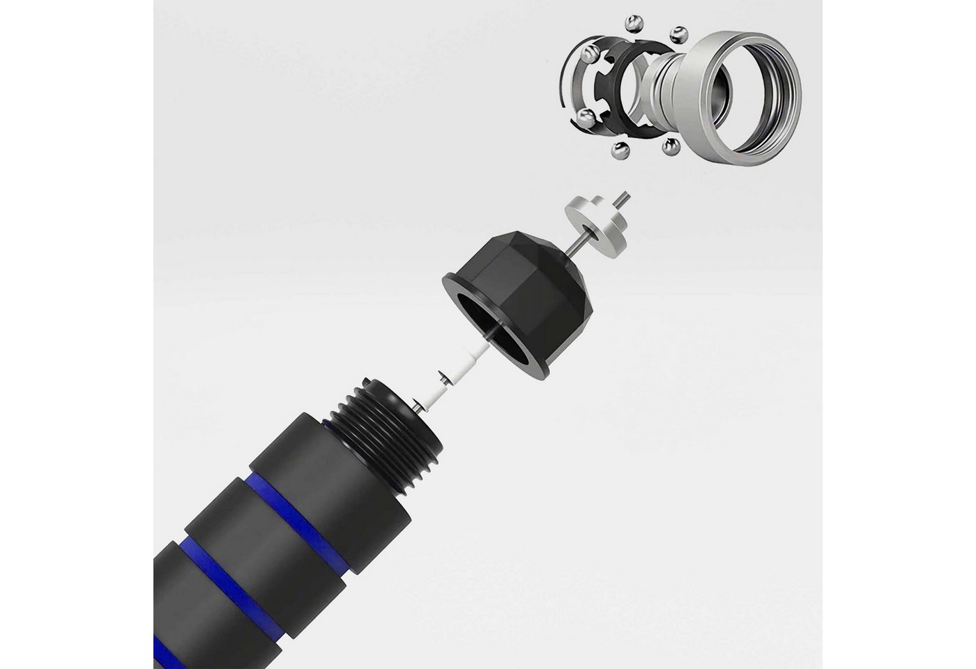 shapevital.de Springseil Springseil Vital Fit für Kardio- und Intervalltraining, Schaumstoff Griff, Kugellager, verstellbare Länge Bild 5