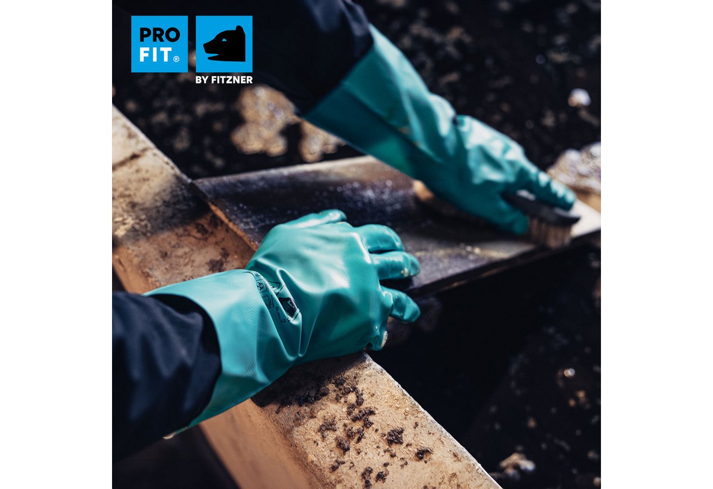 PRO FIT Nitril-Handschuhe Trivex Chemikalienschutzhandschuh, (12, Paar) guter Tragekomfort, sicherer Griff, sehr strapazierfähig Bild 5