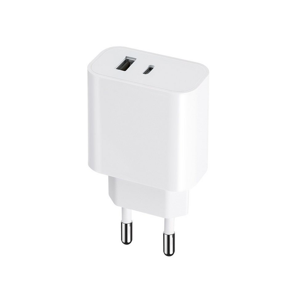 MaXlife 30W PD Quick Charge Schnell-Ladegerät 1x USB-C (Typ-C) und 1x USB weiß Schnelllade-Gerät Bild 2