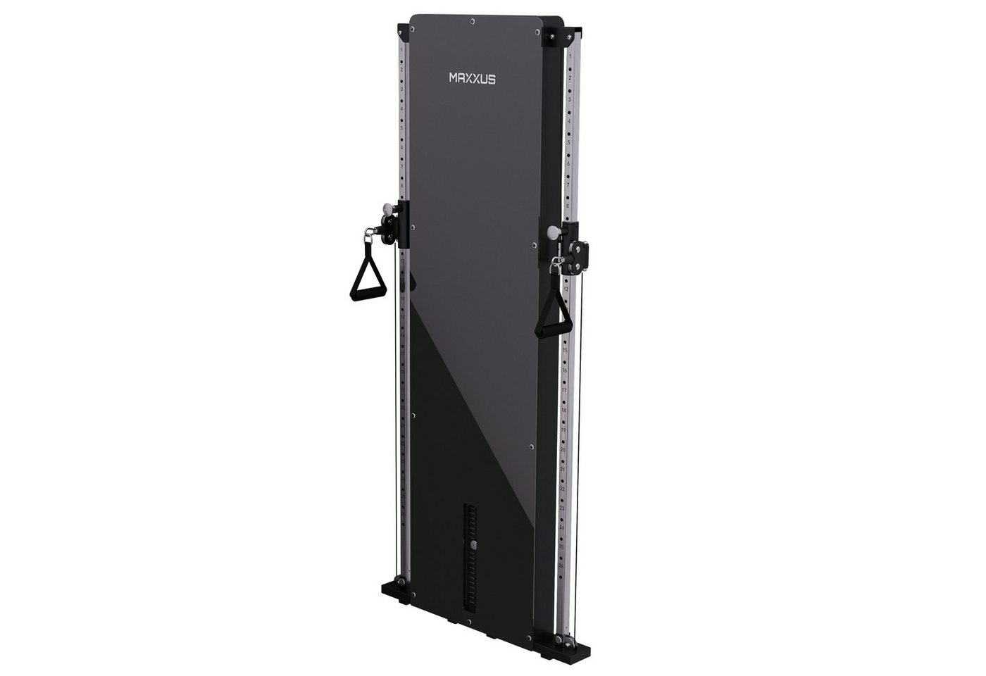 MAXXUS Kraftstation SmartGym H1 - Seilzug Turm, Kabelzug, Fitnessgerät, Kabelzug - Station, (1-tlg), Latzugstation Zuhause, Wandmontage, Doppelzugeinheit, Gewichtsplatten
