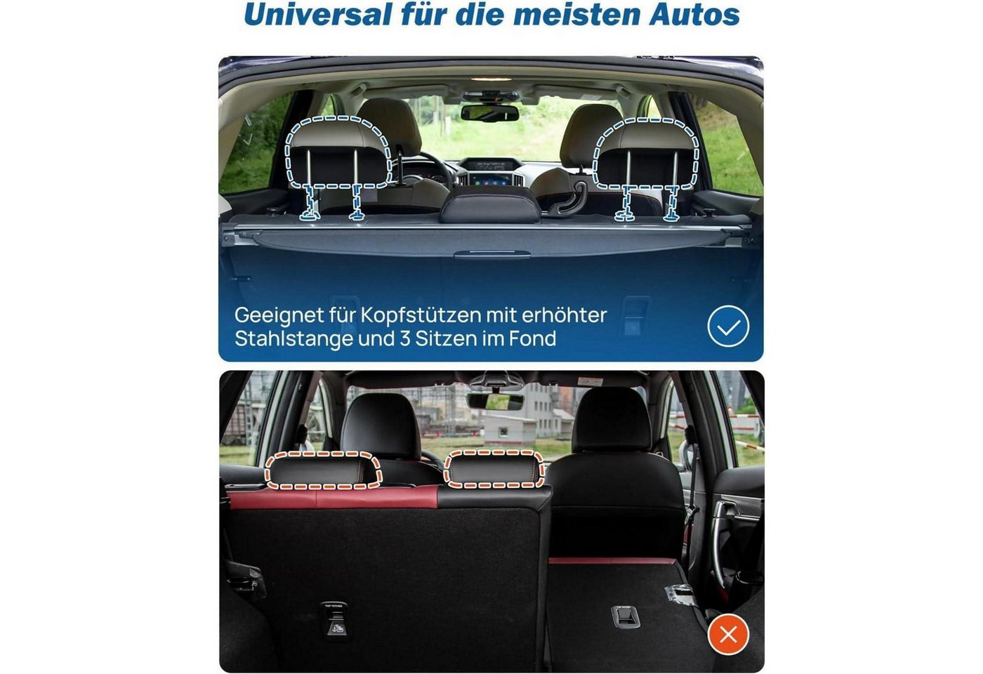 LuxusKollektion Tierabsperrgitter Schutzgitter Auto Hundegitter Aluminium Trenngitter Gepäckgitter