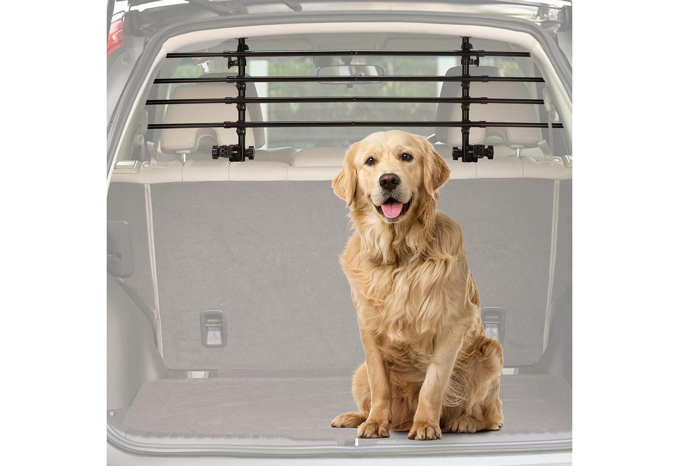 LuxusKollektion Tierabsperrgitter Schutzgitter Auto Hundegitter Aluminium Trenngitter Gepäckgitter Bild 3