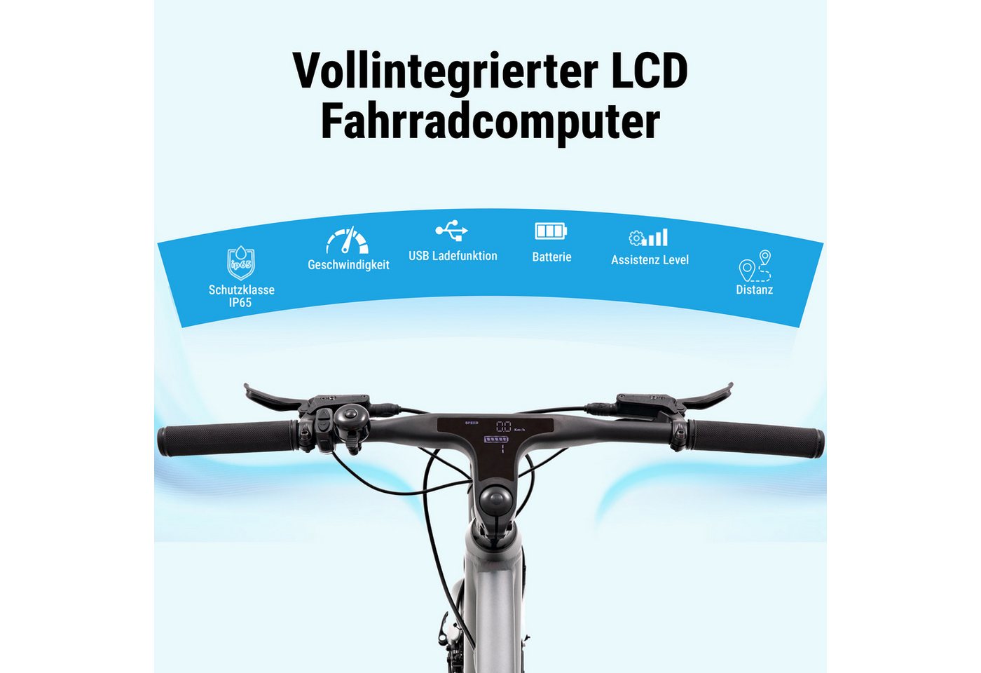 AsVIVA E-Bike Cityrad BC1-C Elektrofahrrad 28 Zoll, 7 Gang Shimano Shimano Tourney / SIS RevoShift Schaltwerk, Kettenschaltung, Heckmotor, 378 Wh, 250W Bafang-Motor, Samsung-Akku Bild 3