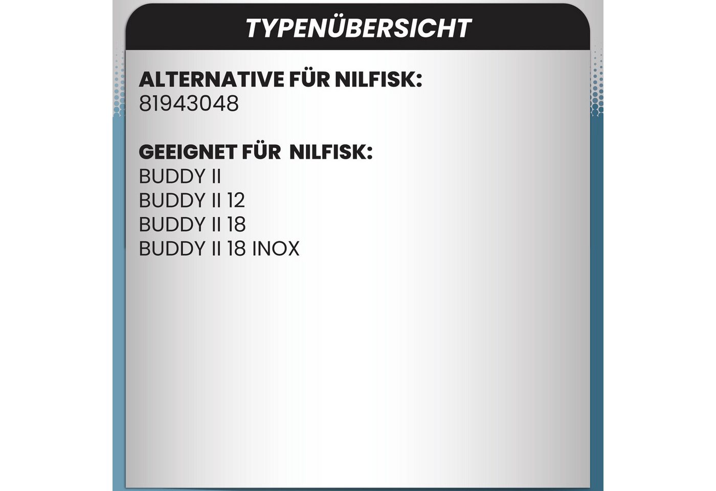 McFilter Staubsaugerbeutel 10 Stück oder 20 Stück, passend für Nilfisk Buddy II 12, II 18, II 18 Inox, 10 St., Pappdeckscheibe mit Dichtungsring Bild 3