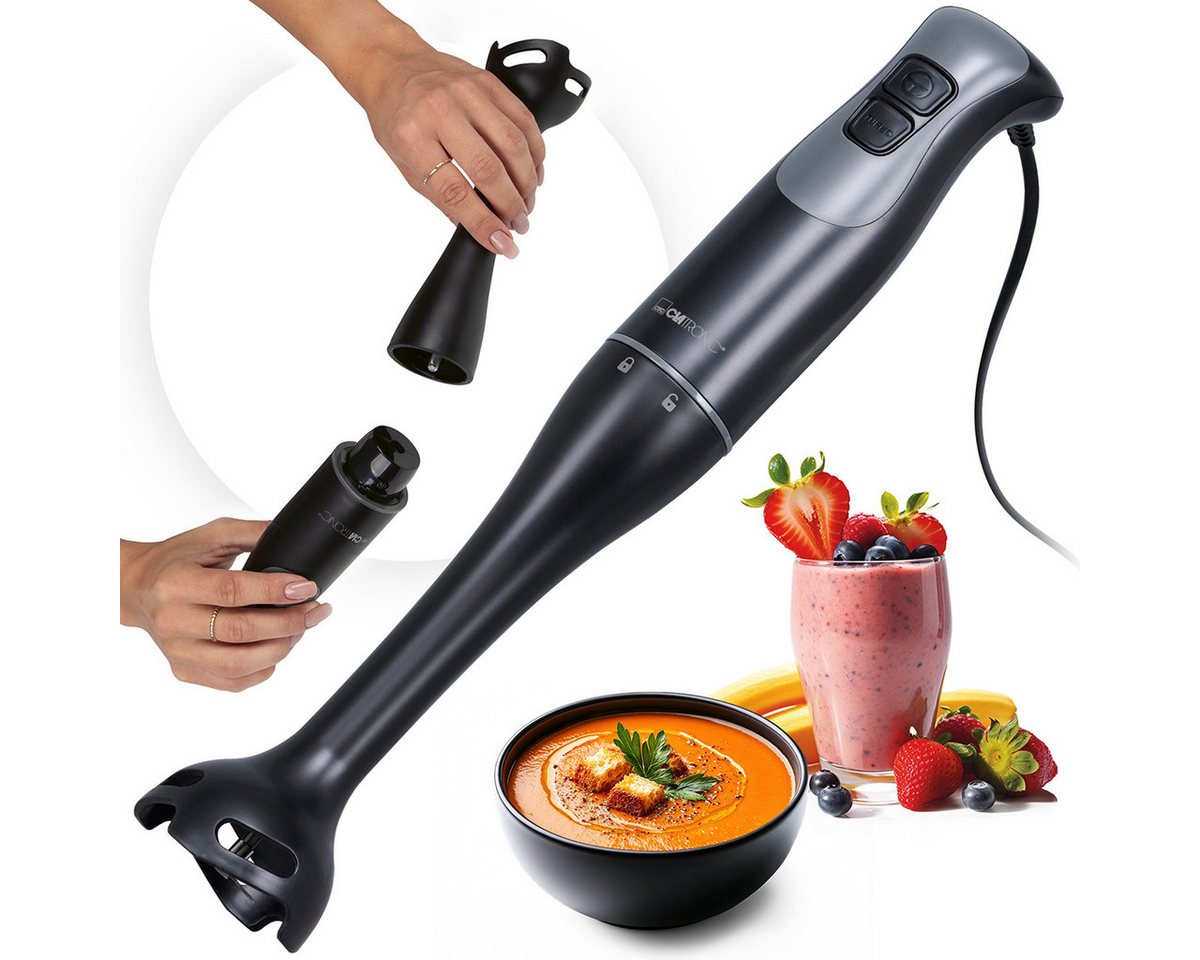 CLATRONIC Stabmixer SM 3824, Stabmixer für Smoothies und Shakes, Turbo-Mode Bild 5