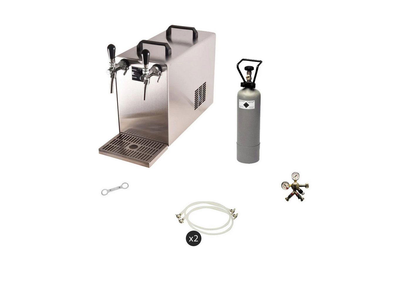 ich-zapfe Bierzapfanlage Bierzapfanlage STREAM 50 Komplettset, 2-Leitungs Trockenkühler, bis, 55 l/h, mit CO2 Flasche Bild 4