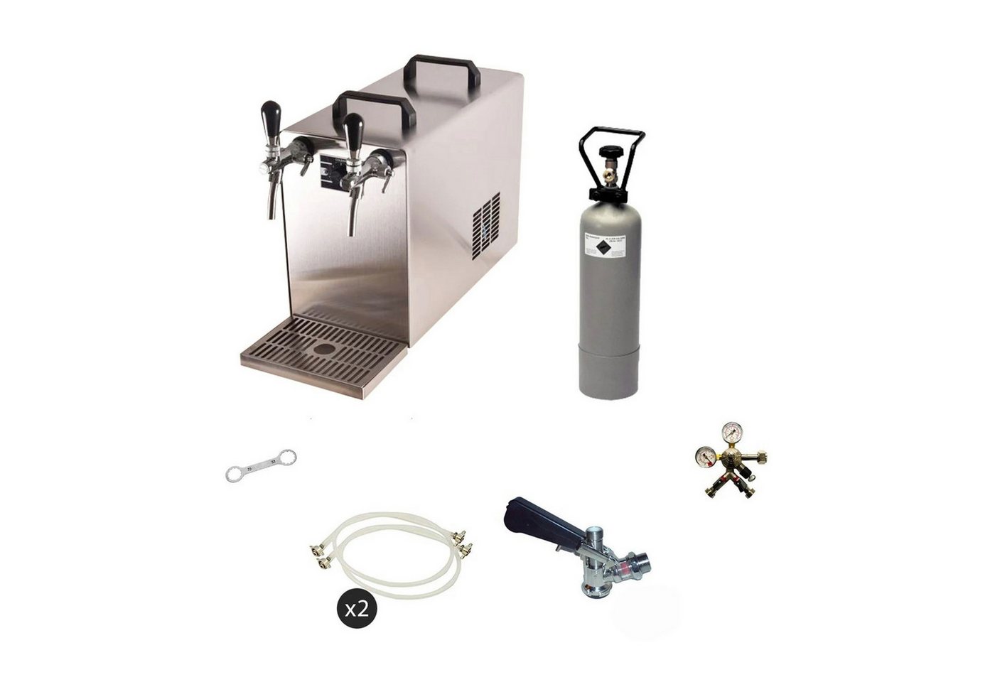 ich-zapfe Bierzapfanlage Bierzapfanlage STREAM 50 Komplettset, 2-Leitungs Trockenkühler, bis, 55 l/h, mit CO2 Flasche Bild 5