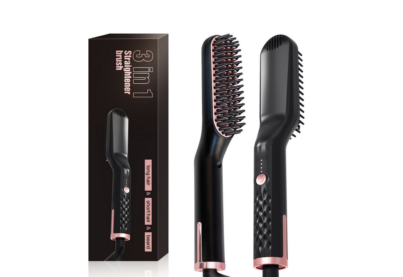 MOPUEA Multihaarstyler 3-in-1 Haarglätter und Bartglätter mit Ionentechnik für Männer, Ionentechnik, Keramikplatten, Schnellaufheizung, ergonomisches Design Bild 4