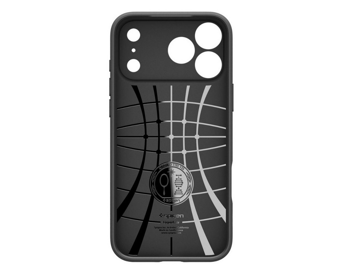 Spigen Handyhülle Liquid Air Case Mattschwarz Kompatibel mit iPhone 17 Pro 6,3, Liquid Air Case mit schlanker Bauform und rutschhemmender Oberfläche Bild 2