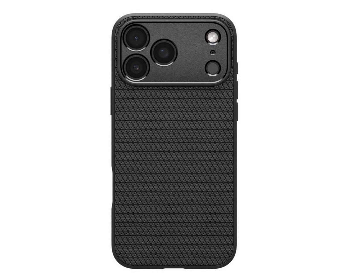 Spigen Handyhülle Liquid Air Case Mattschwarz Kompatibel mit iPhone 17 Pro 6,3, Liquid Air Case mit schlanker Bauform und rutschhemmender Oberfläche Bild 4
