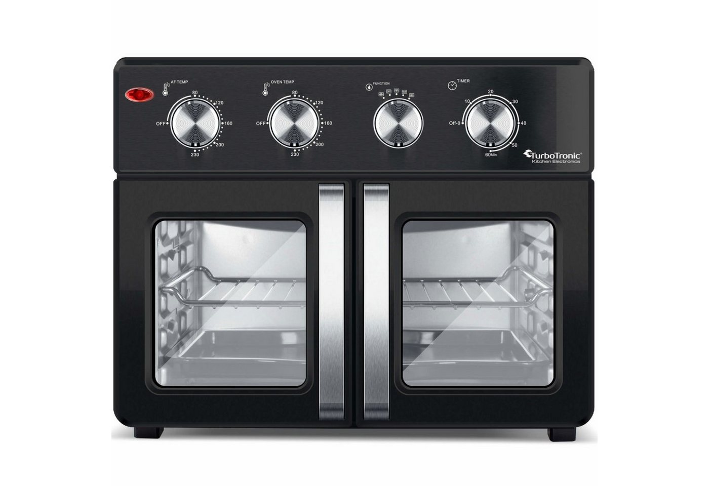 TurboTronic by Z-Line Minibackofen 1700 W 32 l Mini Backofen Airfryer Umluft Grill Drehspieß Pizzaofen, Tischbackofen, kleiner Backofen, Mini Ofen, Heißluftfritteuse, Toaster Bild 4