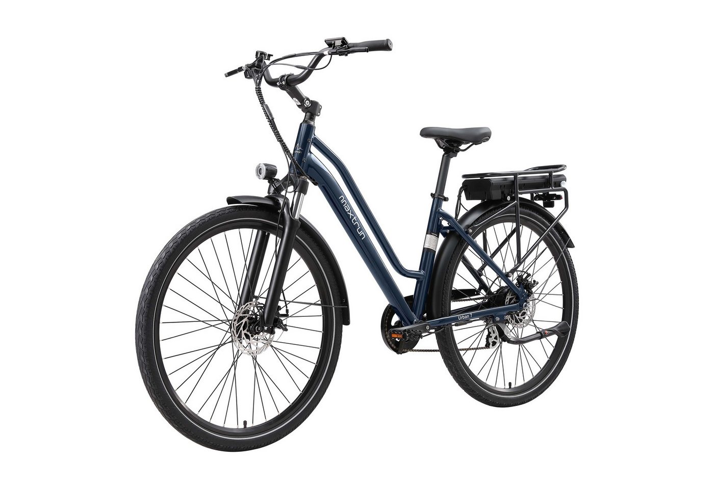 Vankel E-Bike Urban-7 E-Fahrrad Damen u. Herren 460WH Pedelec, 36V 70 km Reichweite, Heckmotor, 460,8 Wh, Shimano,Scheibenbremsen, Kettenschaltung