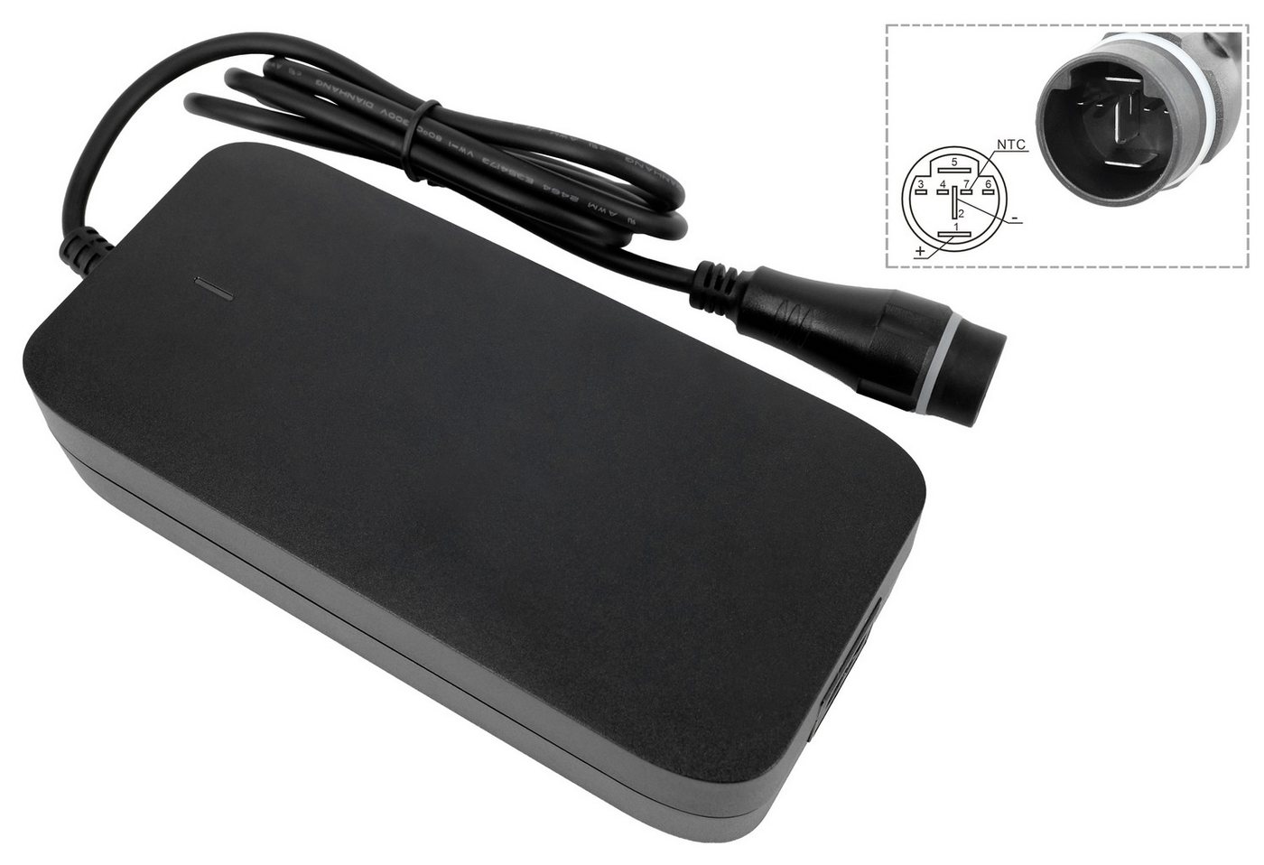 PowerSmart Batterie-Ladegerät (42V 4A Netzteil für 36V Simplo In-Tube E-Bike Akkus (630Wh - i720Wh) mit Yamaha Drive) Bild 4