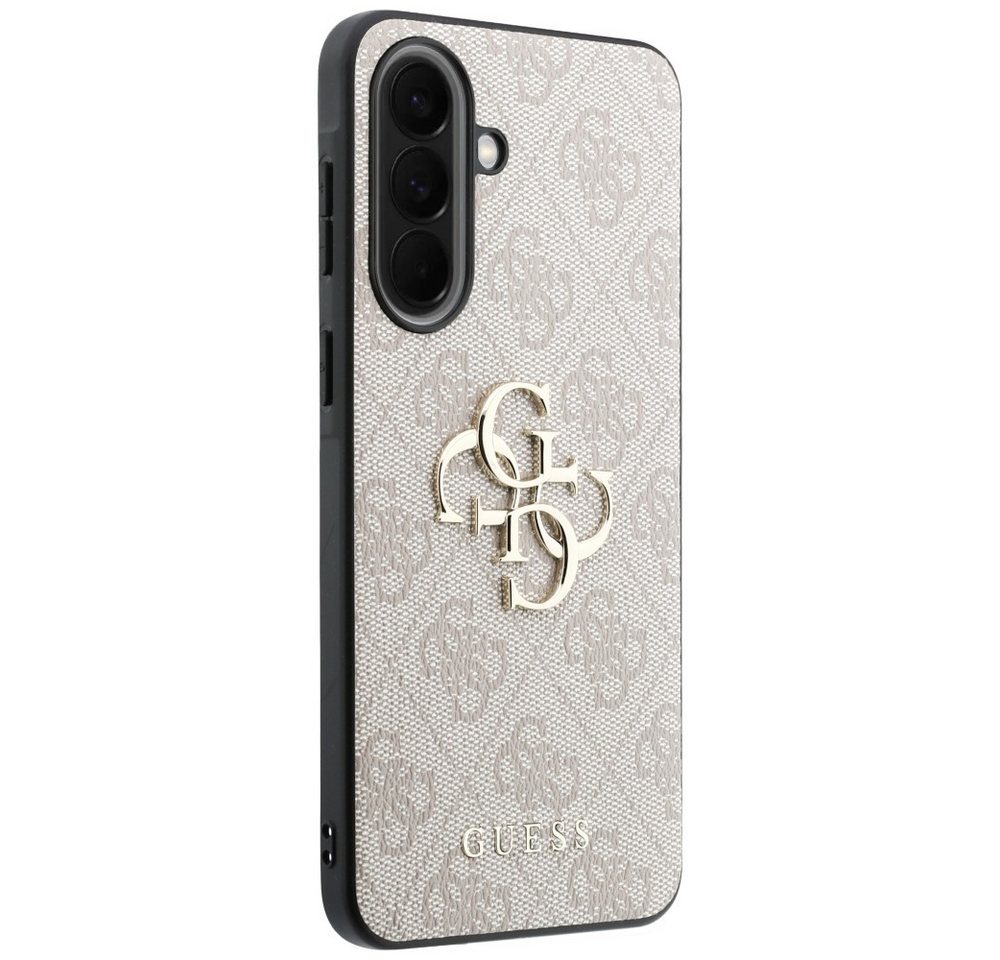 Guess Handyhülle Galaxy A57 Kunstleder rosa Big Logo goldfarbig 6,7 Zoll, Kantenschutz