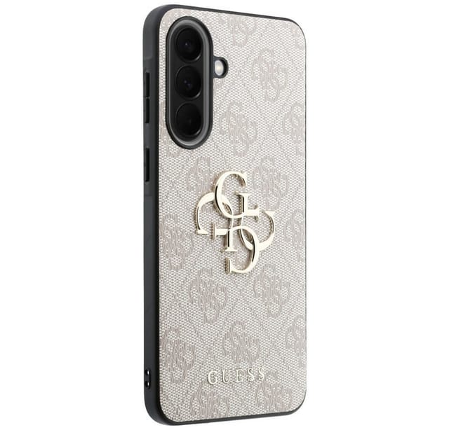 Guess Handyhülle Galaxy A57 Kunstleder rosa Big Logo goldfarbig 6,7 Zoll, Kantenschutz