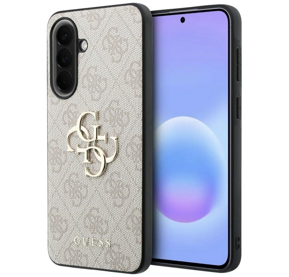 Guess Handyhülle Galaxy A57 Kunstleder rosa Big Logo goldfarbig 6,7 Zoll, Kantenschutz Bild 3