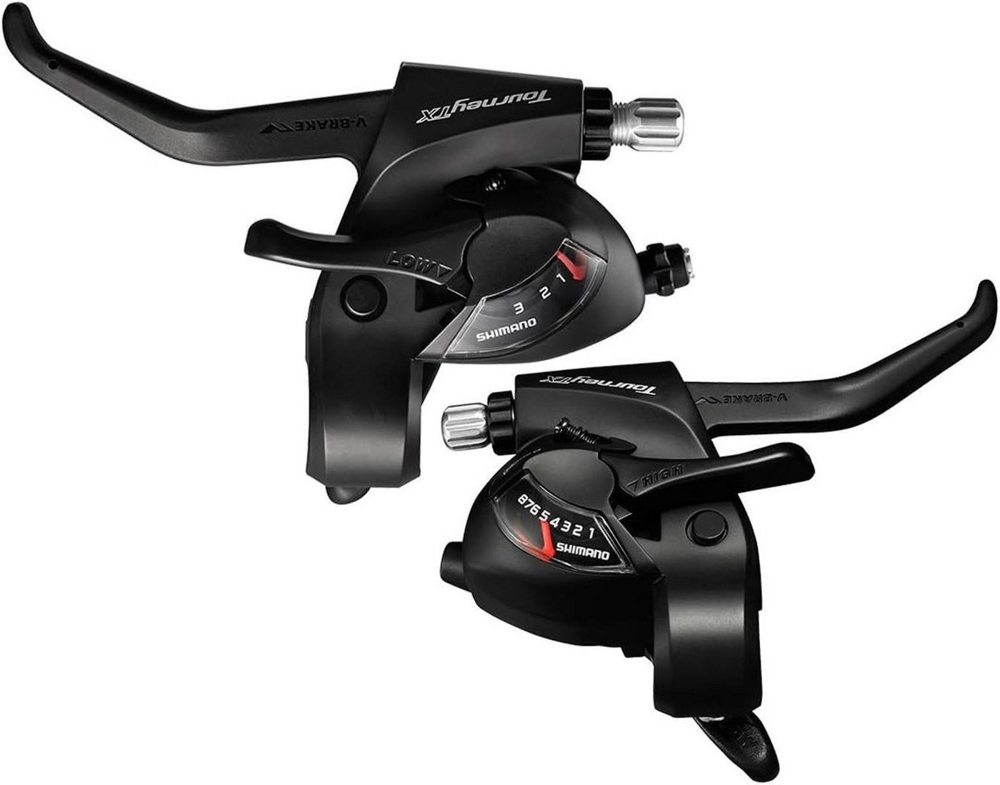 Shimano Schaltung SHIMANO Tourney TX800 3x8-Speed Brake/Shift Lever Set Black by