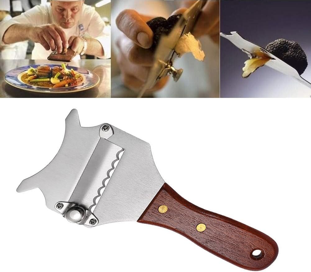FELIXLEO Gemüseschneider Trüffelhobel Schokoladenhobel Edelstahl Käsehobel Verstellbar Bild 3