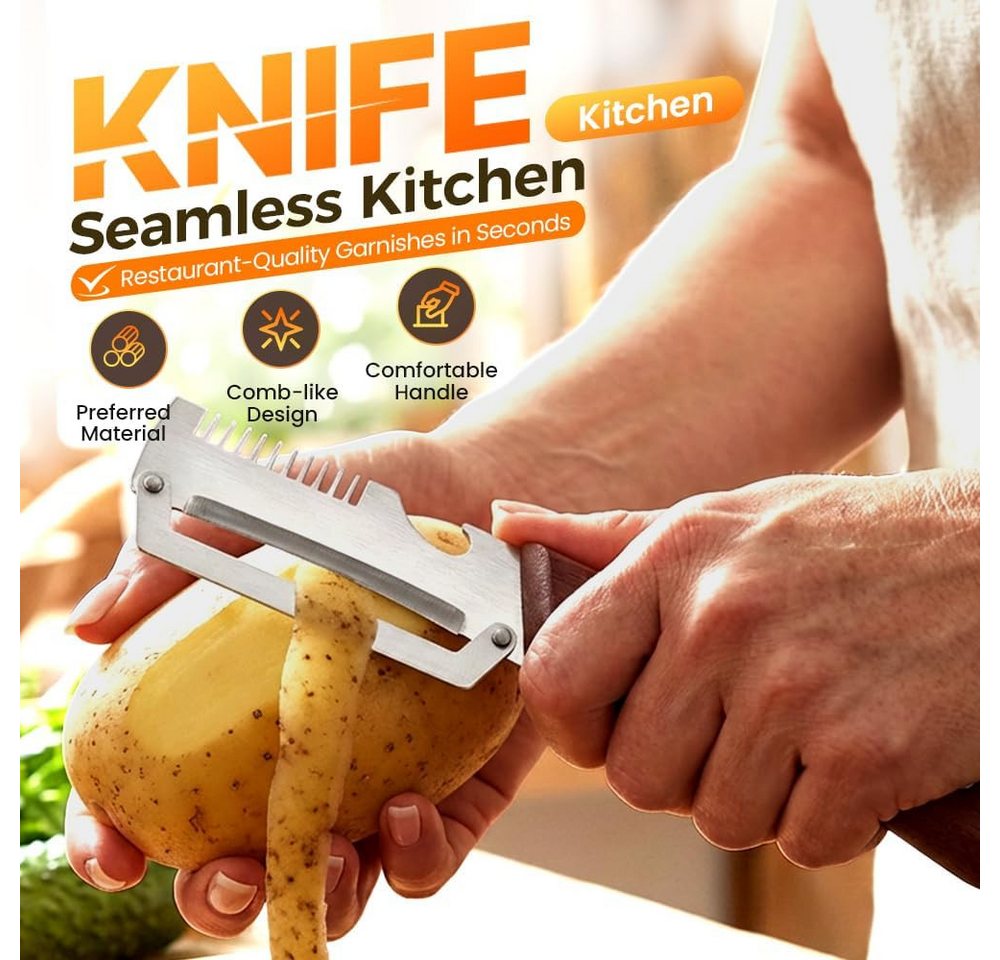 FELIXLEO Gemüseschneider 3 in 1 Sparschäler Edelstahl Gemüseschäler Kartoffelschäler 3PC Bild 2