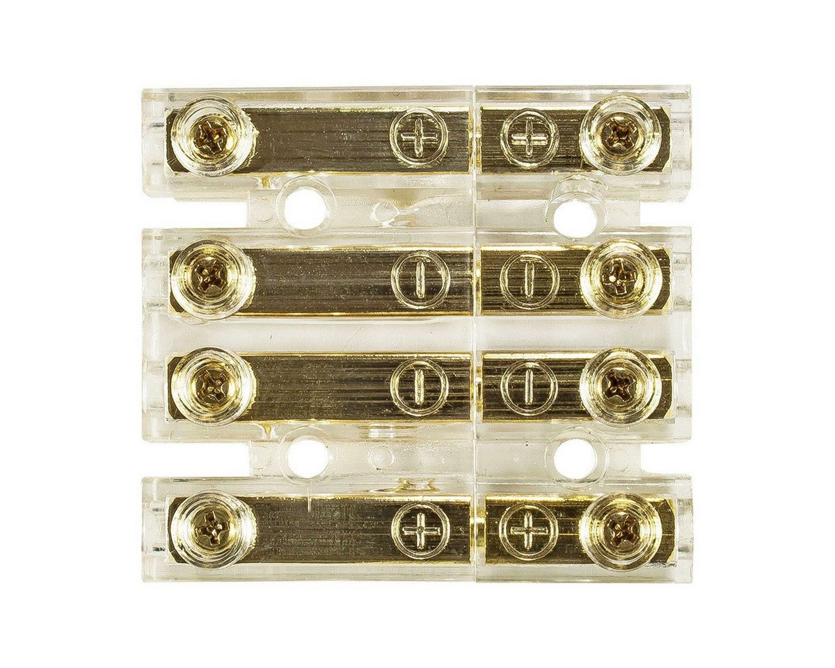 tomzz Audio 4-fach Kabel-Steckverbinder Bananenstecker Bananenkupplung Soundboard KFZ-Adapter
