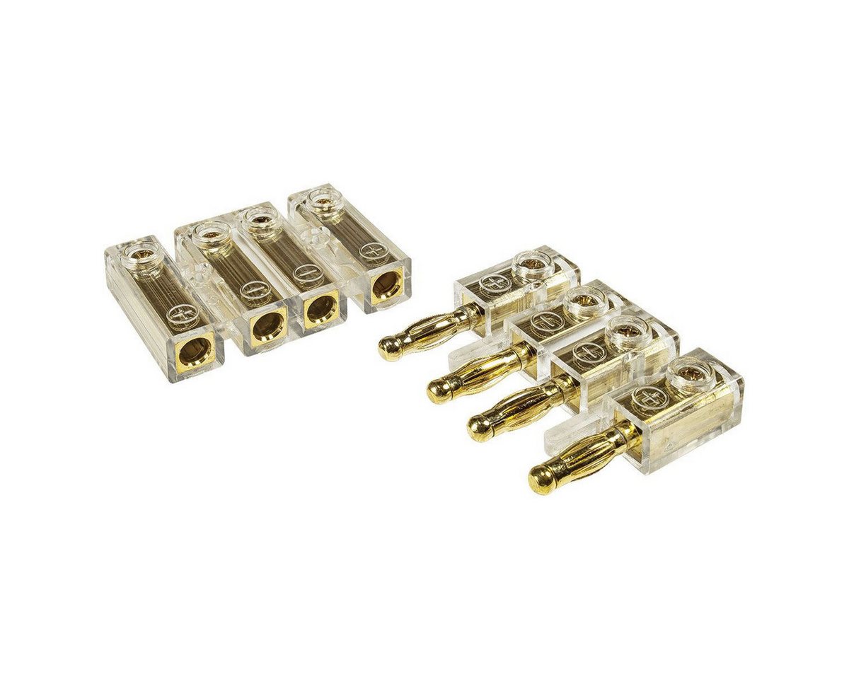 tomzz Audio 4-fach Kabel-Steckverbinder Bananenstecker Bananenkupplung Soundboard KFZ-Adapter Bild 2