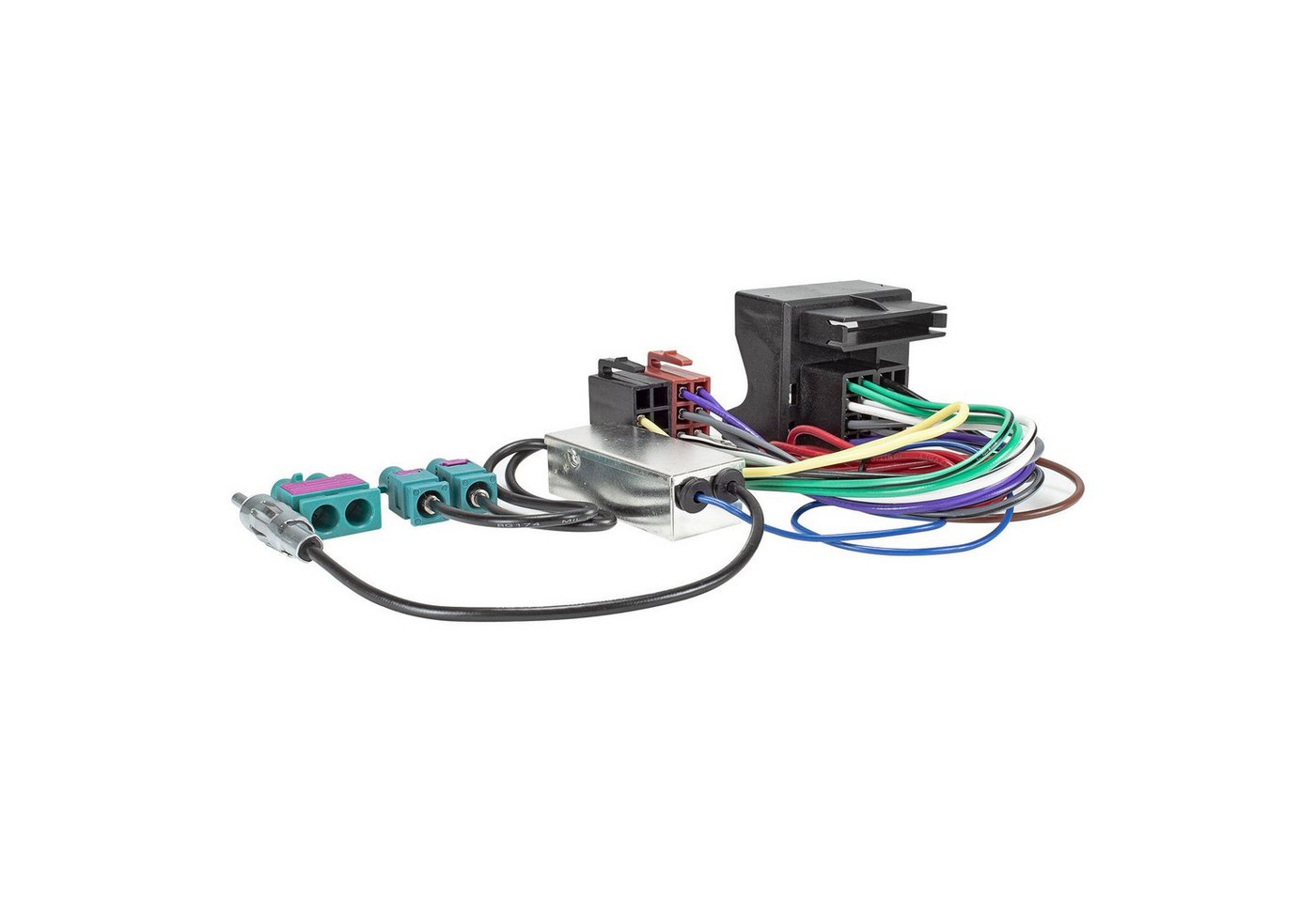 tomzz Audio Radio Adapter Kabel passt für Audi Skoda Seat VW Quadlock auf ISO + Di KFZ-Adapter