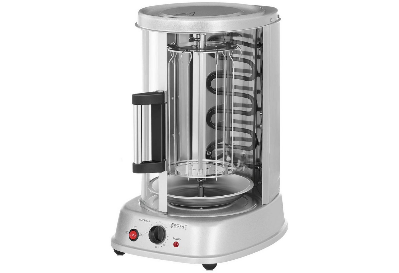 Royal Catering Dönergrill Vertikalgrill 3in1 Kombi Edelstahl Tischgrill Hähnchengrill Schaschlik, 1500 W Bild 3