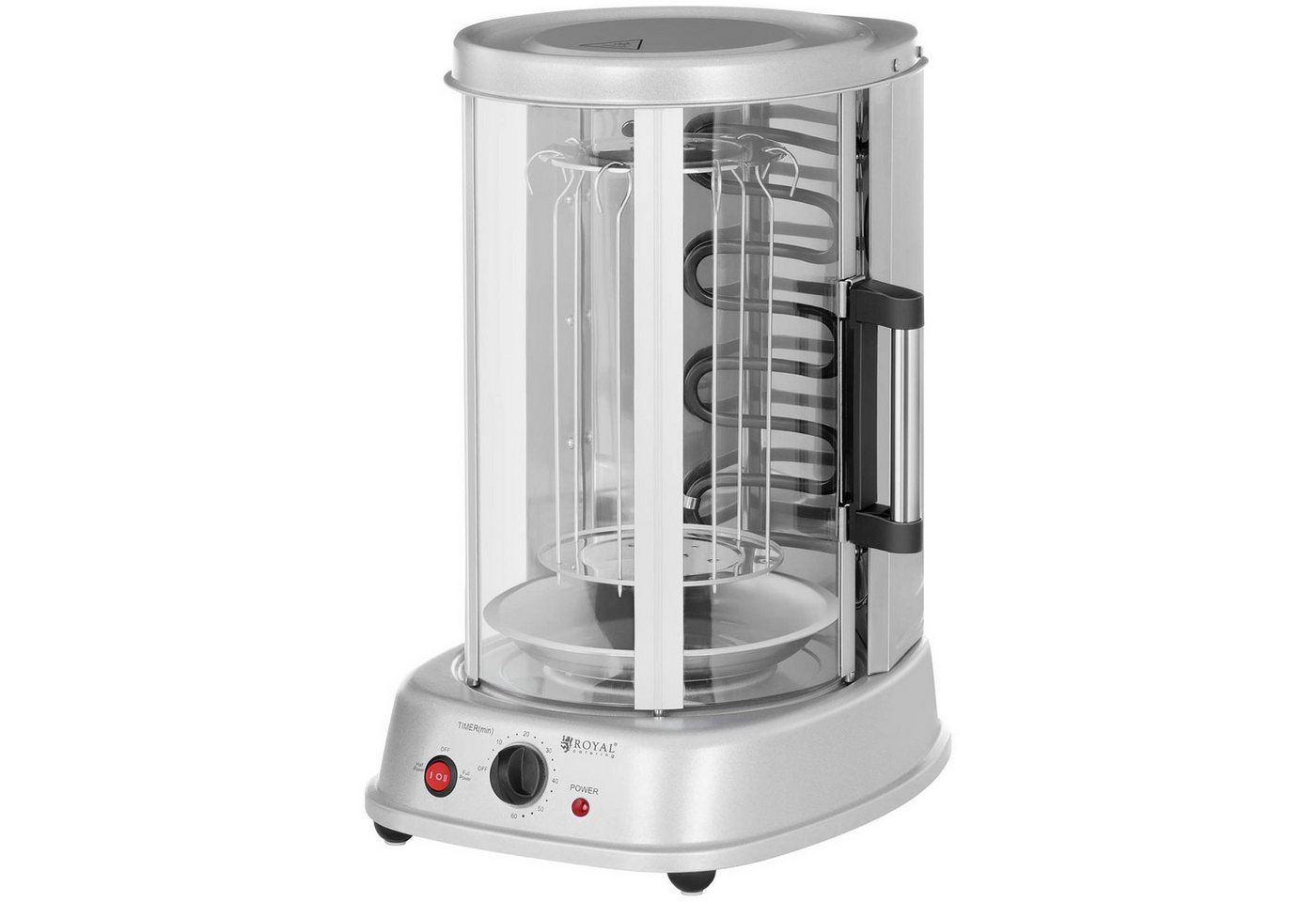 Royal Catering Dönergrill Vertikalgrill 3in1 Kombi Edelstahl Tischgrill Hähnchengrill Schaschlik, 1500 W Bild 5