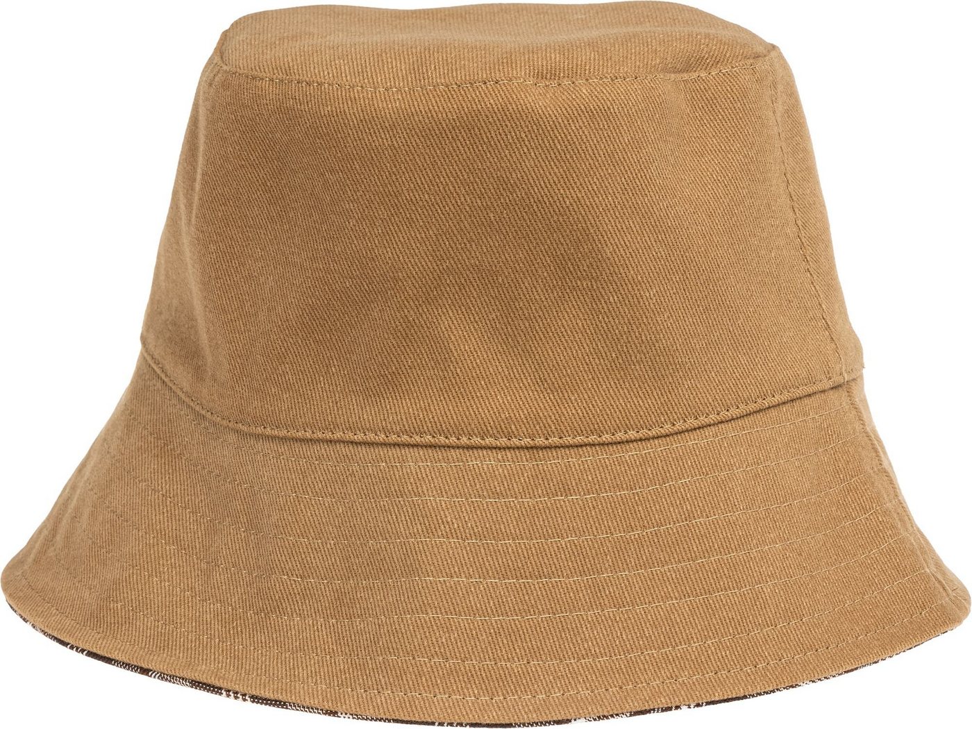 Caspar Fischerhut HT021 lässiger Unisex Sommer Fischerhut Bucket Hat zum Wenden Uni oder Karo Muster Bild 4