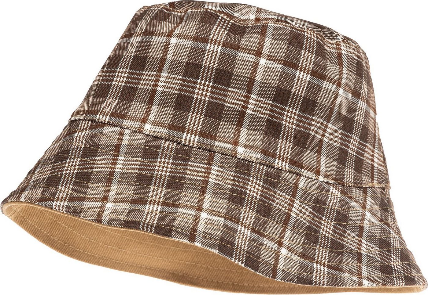 Caspar Fischerhut HT021 lässiger Unisex Sommer Fischerhut Bucket Hat zum Wenden Uni oder Karo Muster Bild 5