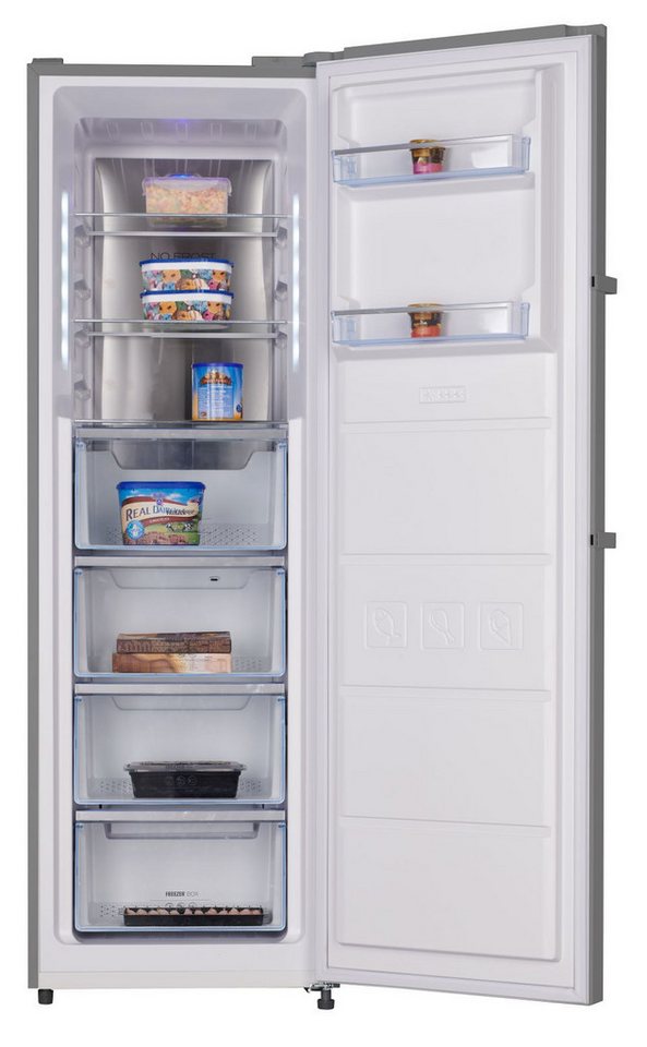 SCHOEPF Gefrierschrank GS282IX, 185 cm hoch, 59.5 cm breit, No-Frost, 282 Liter Nutzinhalt, LED-Beleuchtung Bild 2
