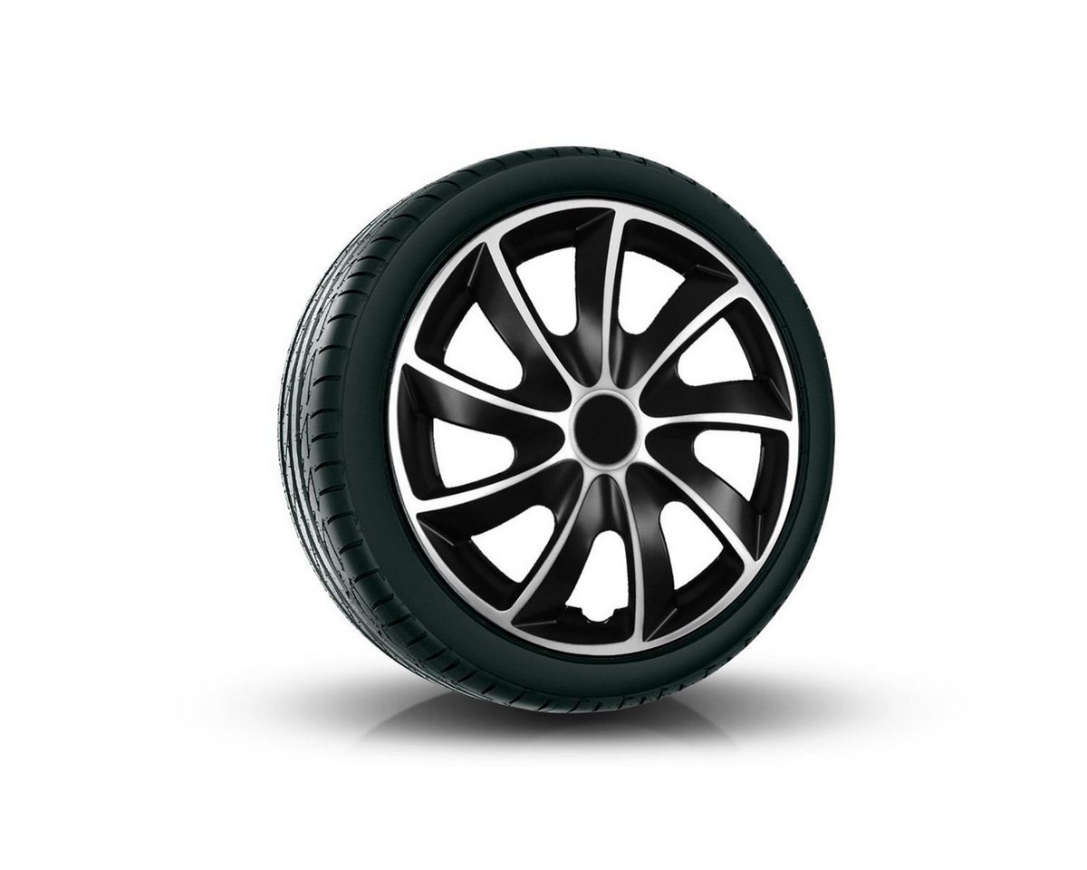 NRM Radkappen 4x NRM Radkappe QUAD BICOLOR silber/schwarz 16", 16 in Zoll, (4-St) Bild 2