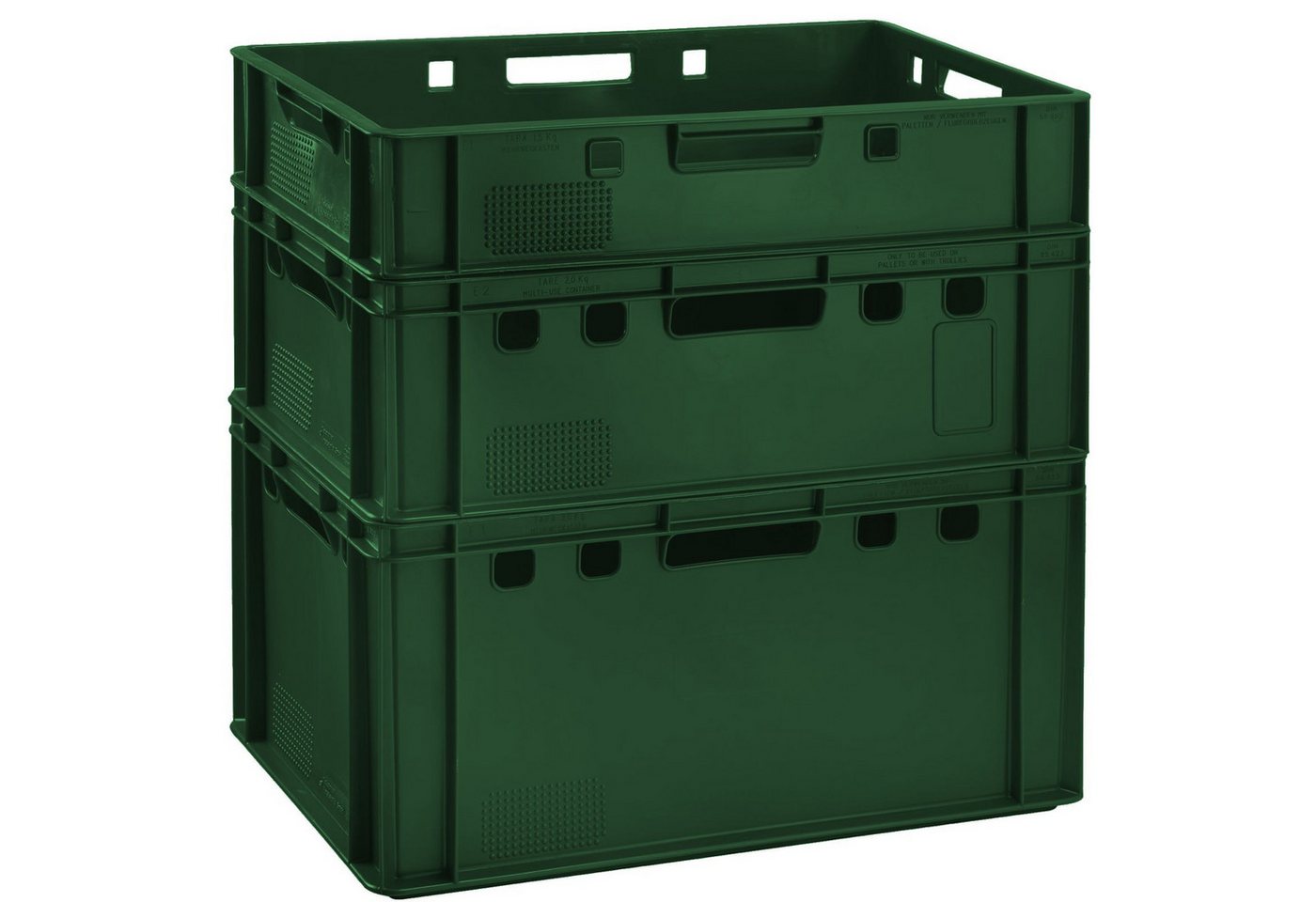 BURI Transportbehälter Fleischkiste E3 grün Lagerkiste Eurobox lebensmittelecht stapelbar, (1-St) Bild 3