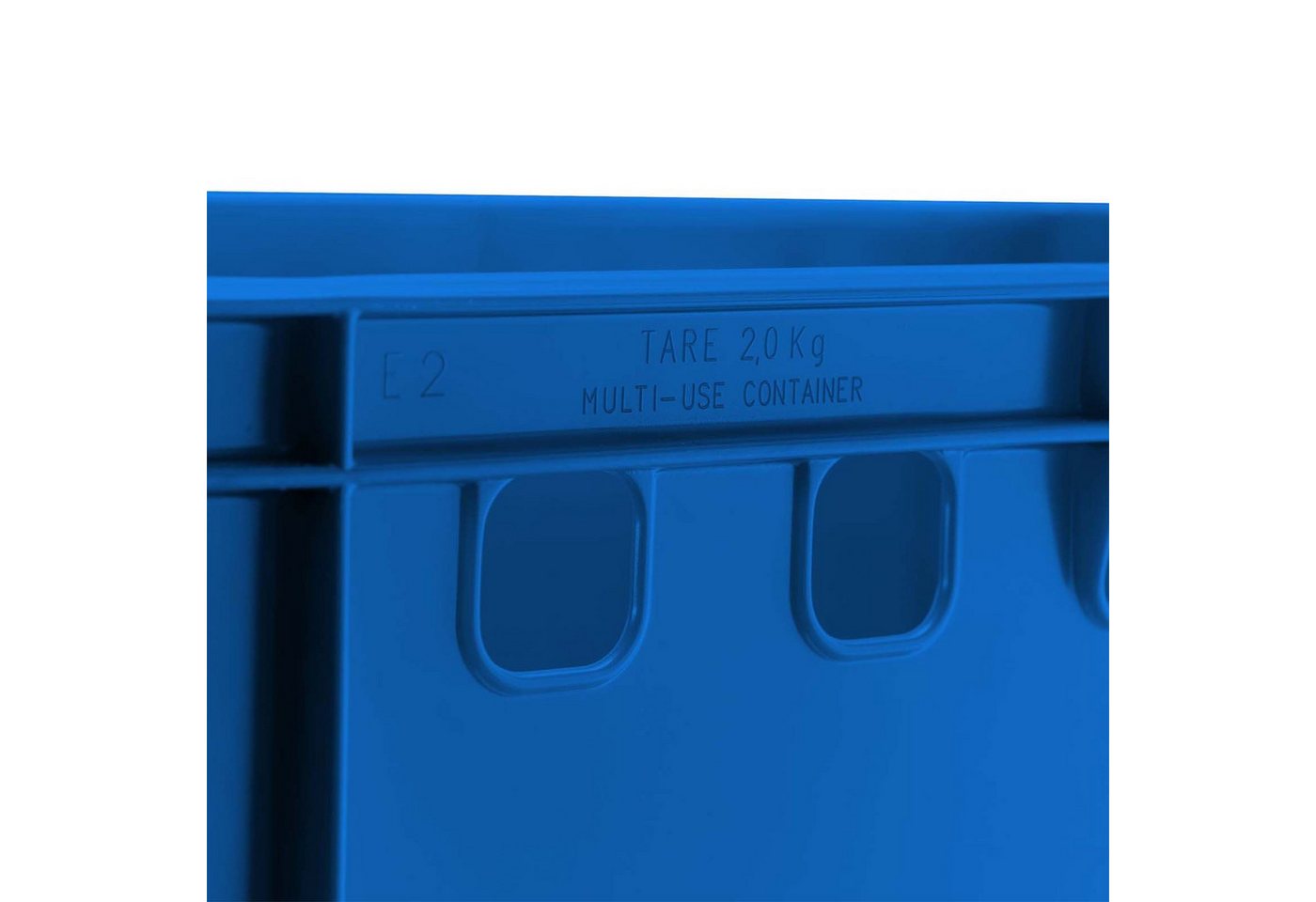 BURI Transportbehälter Fleischerkiste Fleischkiste Eurofleischerkiste E2 Stapelkiste Blau, (1-St)