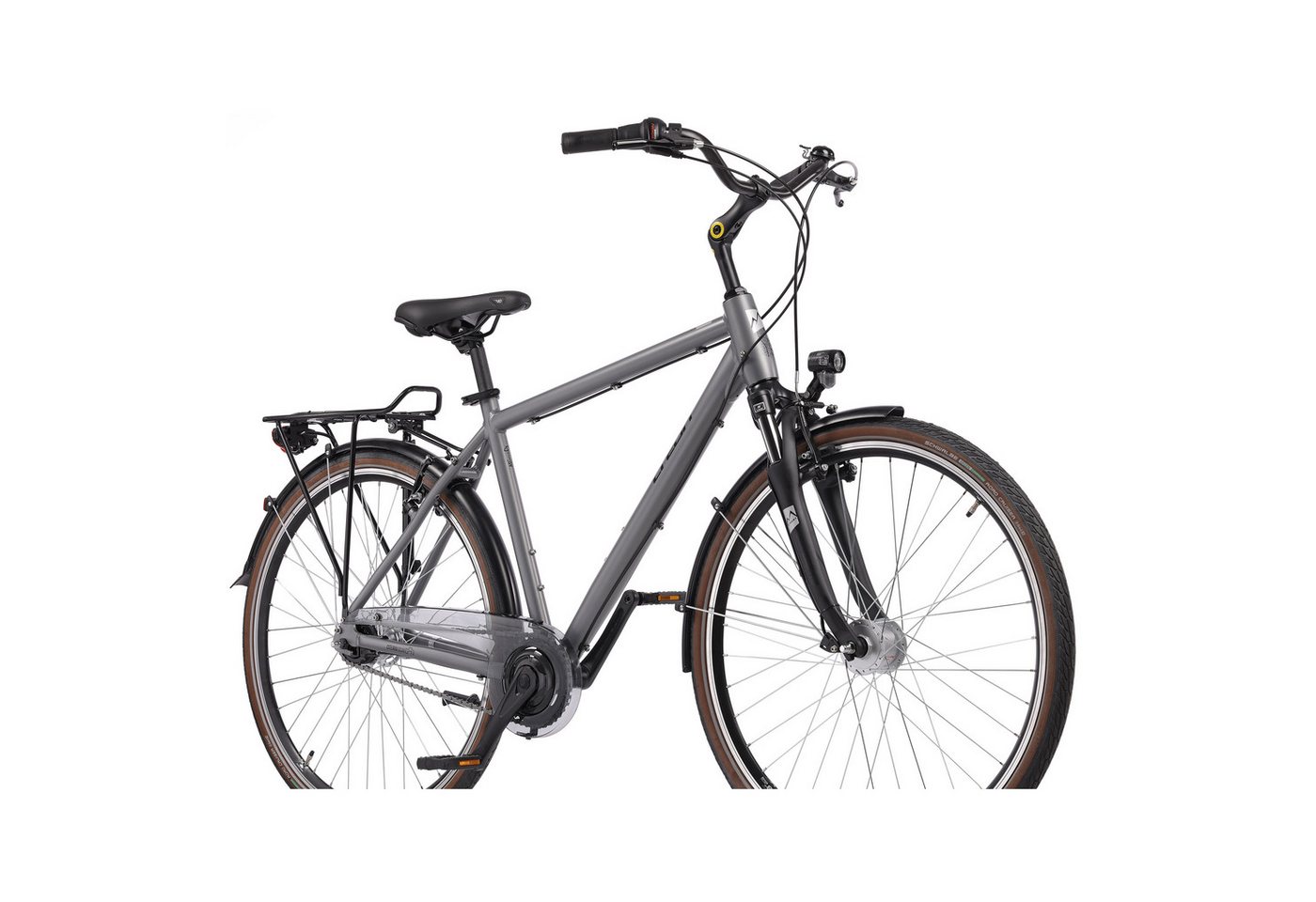 Airtracks Cityrad 28 Zoll Herren City Fahrrad CITERRA SL2 Trekking Bike, 7 Gang Shimano NEXUS Schaltwerk, Nabenschaltung, (Shimano Nexus 7), Grau - Rahmenhöhen 48cm, 52cm, 56cm und 60cm - Modell 2026